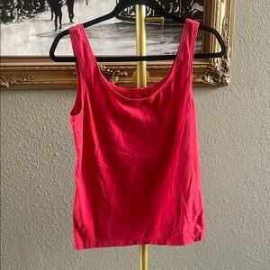 Talbots Red and Pink Fitted Sleeveless Tank